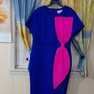 Elegant Blue and Pink Dress Exspecially Your Size 1x Or 18
